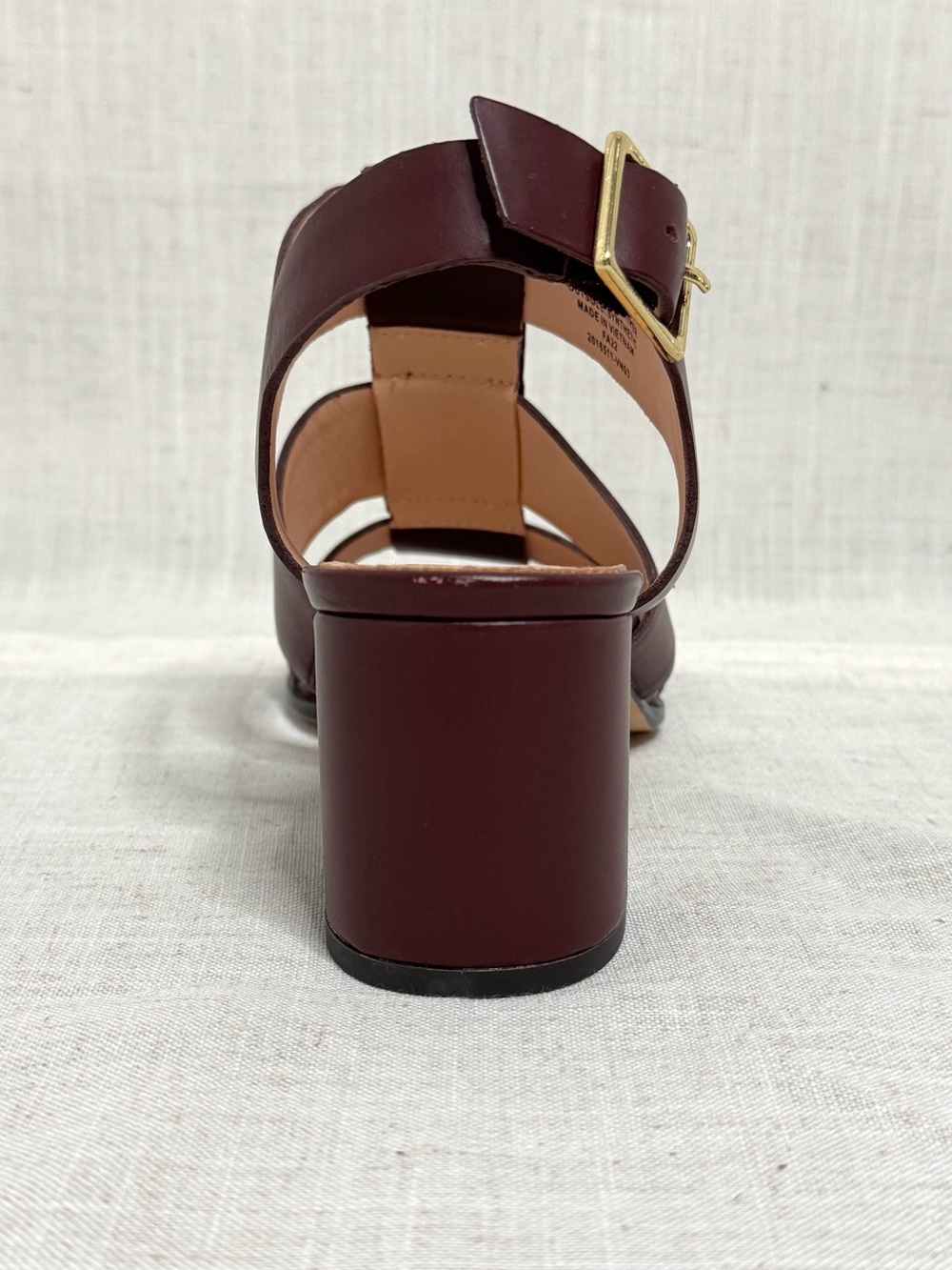 J. Crew Burgundy Block Heel Leather Sandals - Picture 6 of 11